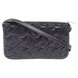 Christian Louboutin Loubila Embossed Shoulder Bag in Black Nappa Leather